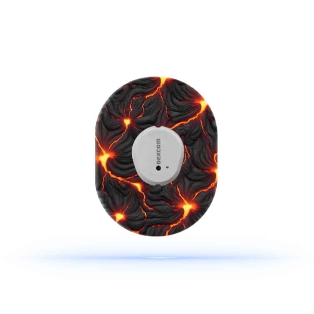 Dexcom G7 Power MixPack CGM-Sensor överpatch med Lava-design