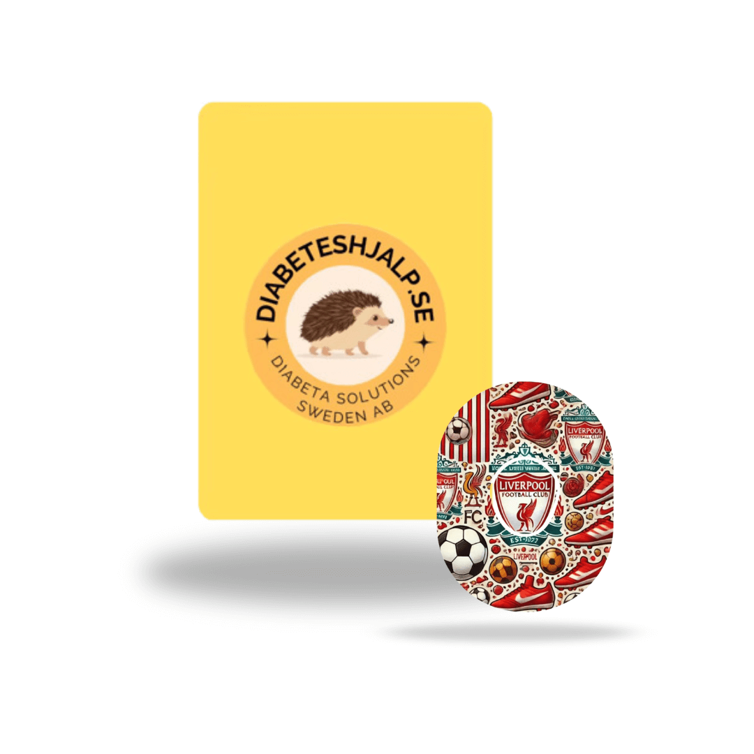 Liverpool FC Dexcom G7 sensor overpatches. Ink sensor sticker.