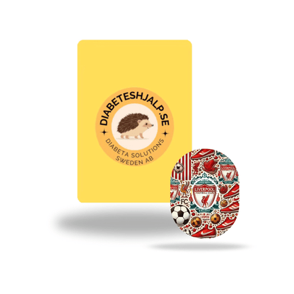 Liverpool FC Dexcom G7 sensor overpatches. Ink sensor sticker.