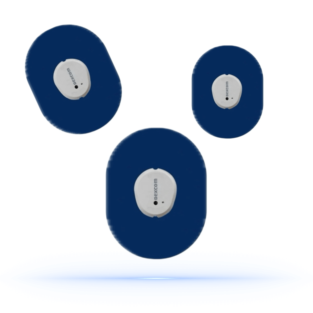Dexcom One+ Navy Blue StayActive CGM-sensor overpatches.