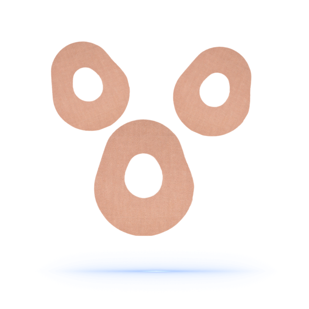 Dexcom One+ Sport Overpatch Beige för CGM-sensor, extra stabilitet och säkerhet under träning