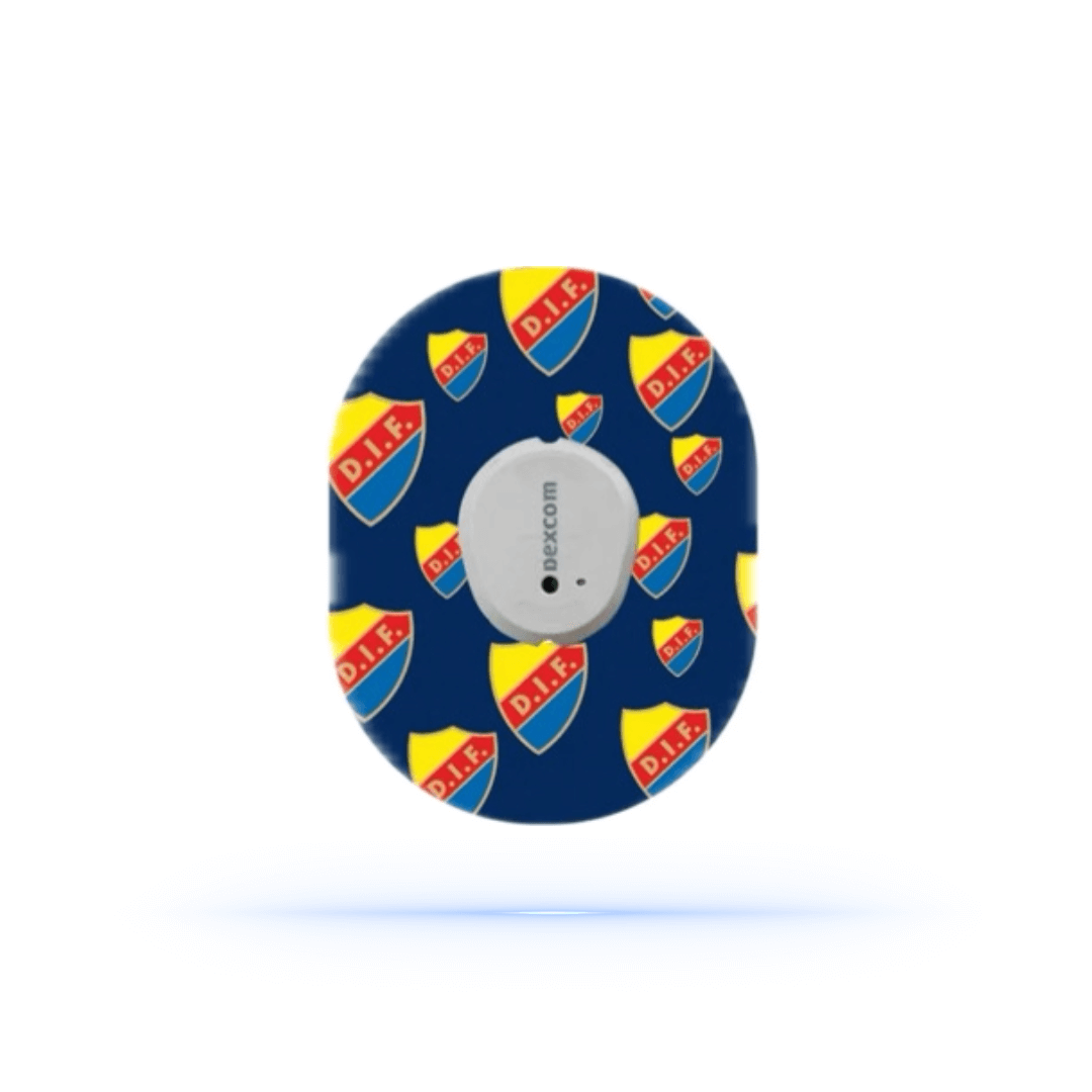 Djurgårdens IF CGM-sensor Overpatches för Dexcom one+.