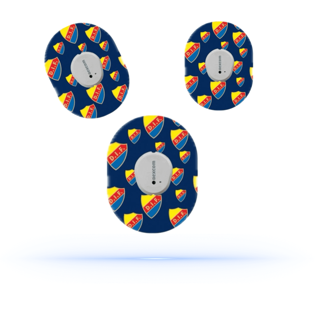 Djurgårdens IF CGM-sensor Overpatches för Dexcom one+.