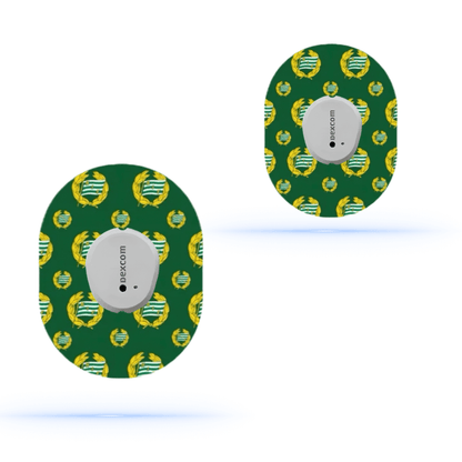 Hammarby mönstrade Dexcom One+ CGM-sensor overpatches för förbättrad stabilitet och skydd av sensorer.