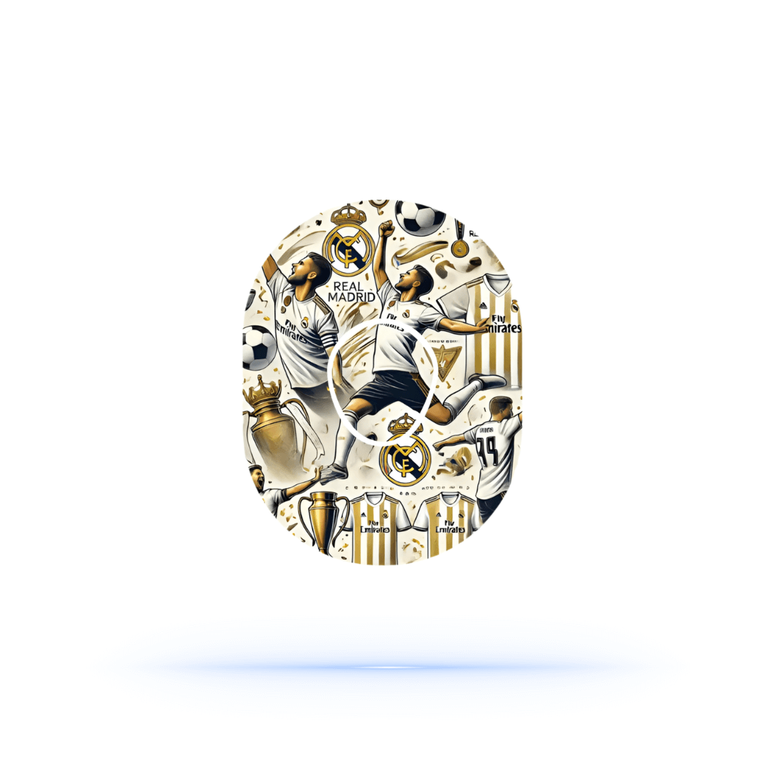 Real Madrid CGM Overpatches För Dexcom one+ inkl. sensor Sticker.