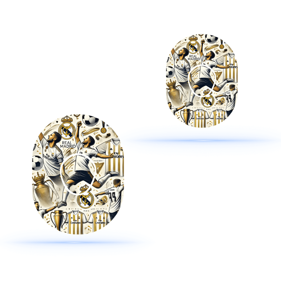 Real Madrid CGM Overpatches För Dexcom one+ inkl. sensor Sticker.