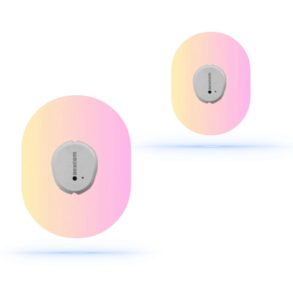 Dexcom One+ Pinkish CGM-sensor overpatches i rosa nyans för stil och pålitligt skydd.