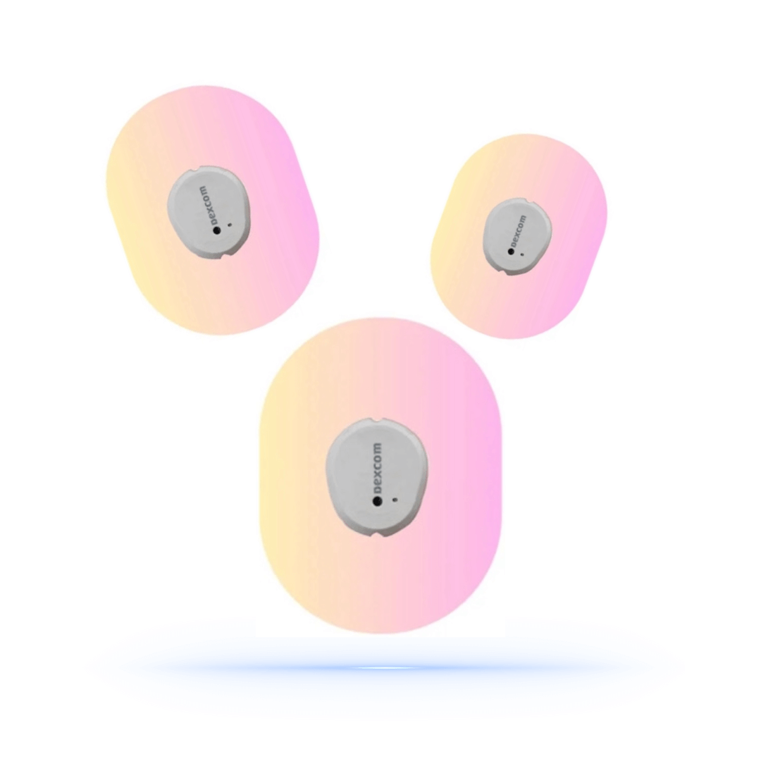 Dexcom One+ Pinkish CGM-sensor överpatchar i rosa nyans för stil och skydd.