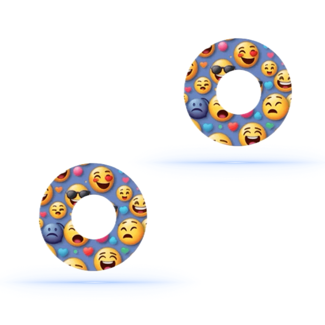 Freestyle Libre 1 & 2 Smiley Emoji CGM-sensor overpatches.