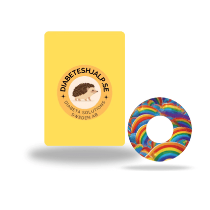 Freestyle Libre 1 & 2 Regnbåge Pride CGM-sensor overpatches.