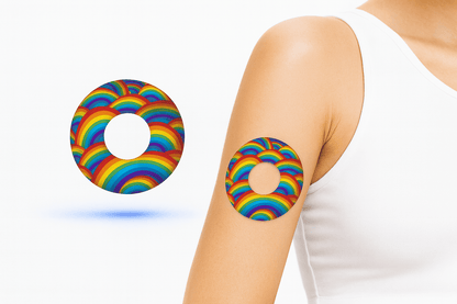 Freestyle Libre 1 & 2 Regnbåge Pride CGM-sensor overpatches.