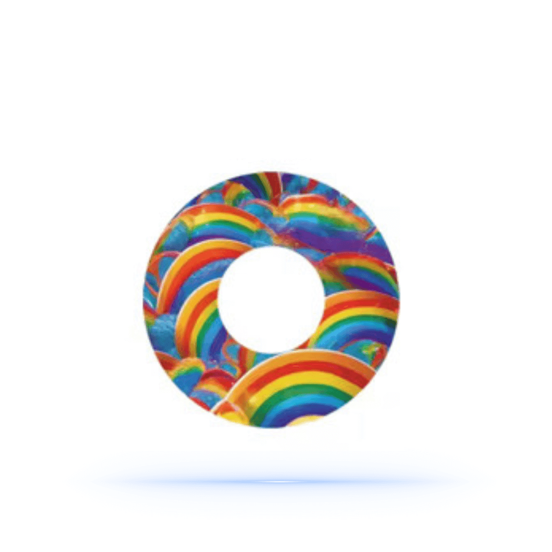 Freestyle Libre 1 & 2 Regnbåge Pride CGM-sensor overpatches.