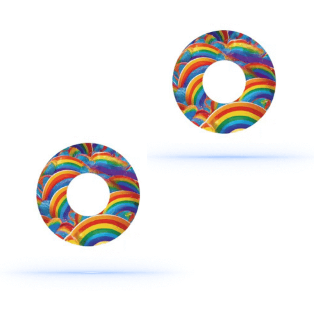 Freestyle Libre 1 & 2 Regnbåge Pride CGM-sensor overpatches.