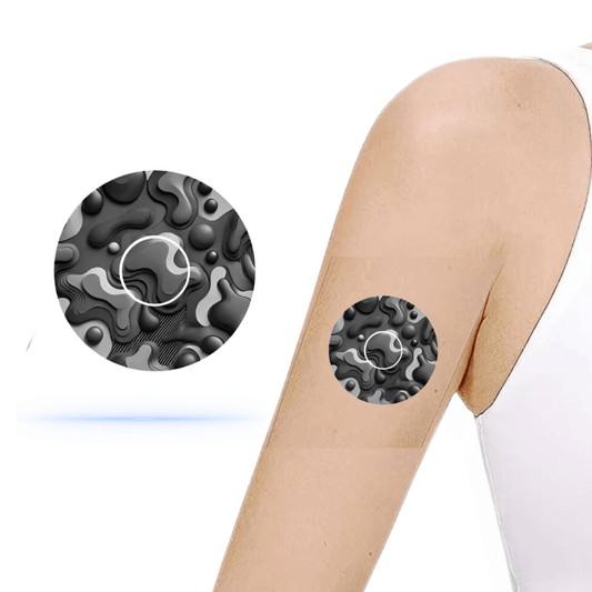 Camouflage Grey overpatch för Freestyle Libre 3 inkl. Sensor Sticker.