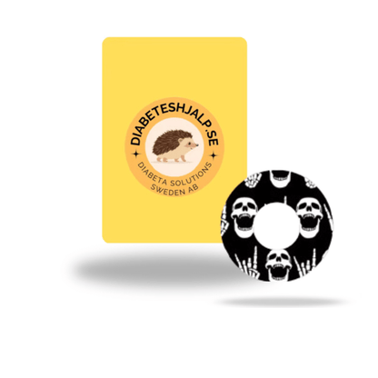 Freestyle Libre 3 Rock'N'Roll Skull Sensor overpatch.