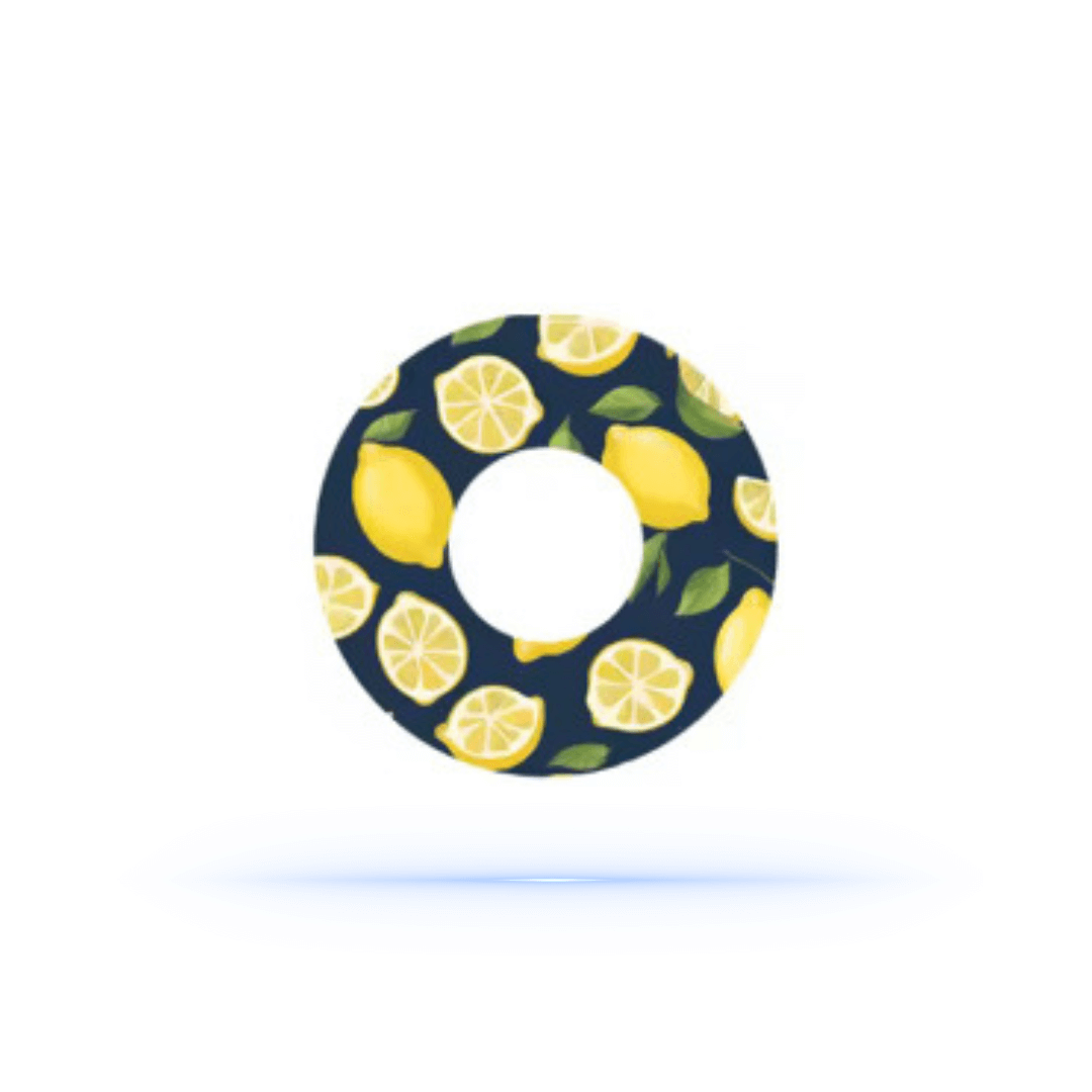 Freestyle Libre 3 CGM-sensor överplåster med citronmotiv