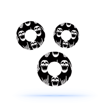 Freestyle Libre 3 Rock'N'Roll Skull Sensor overpatch.