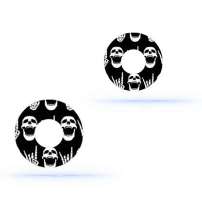 Freestyle Libre 3 Rock'N'Roll Skull Sensor overpatch.