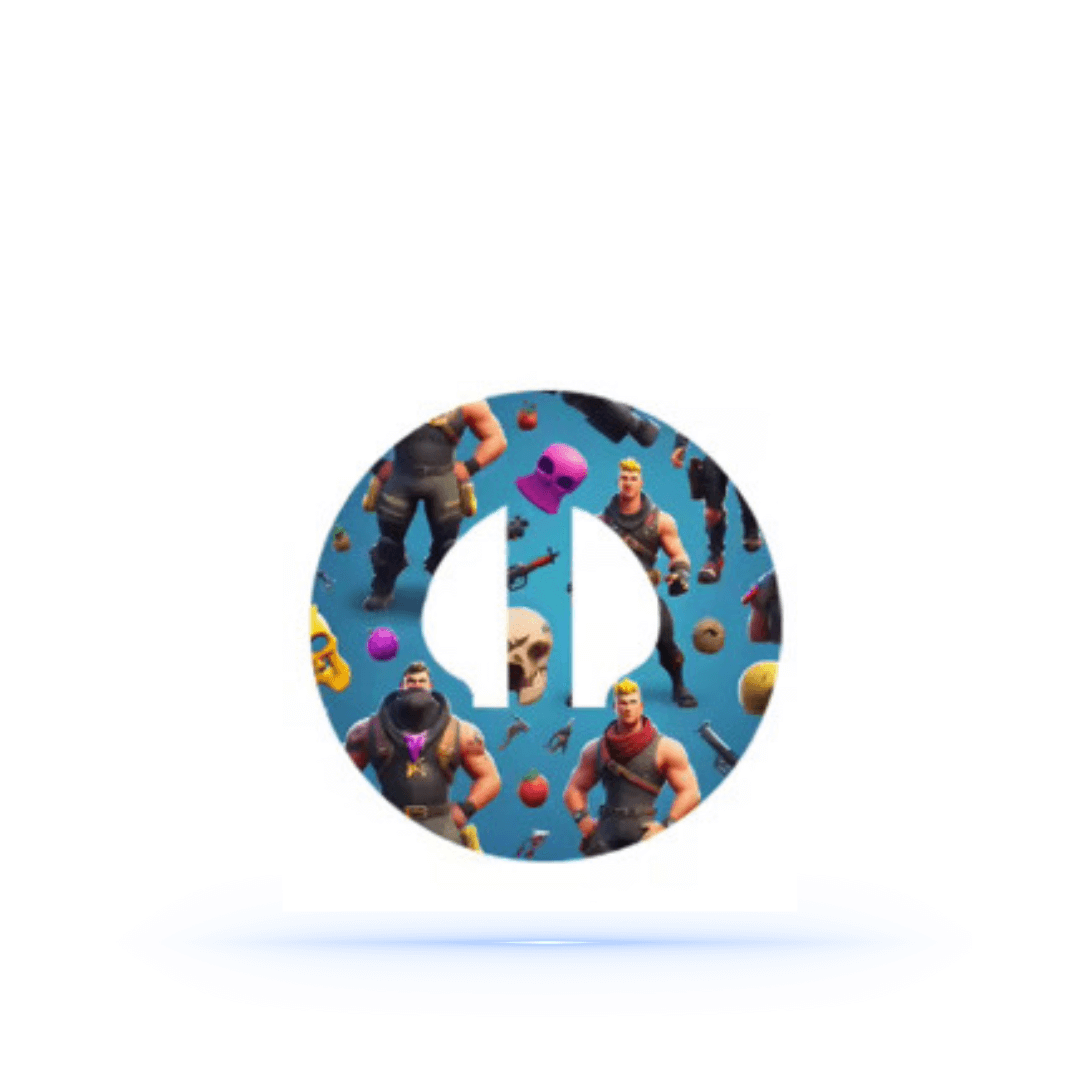 Medtronic Guardian 4 Fortnite CGM-sensor överpatch med actionfylld design