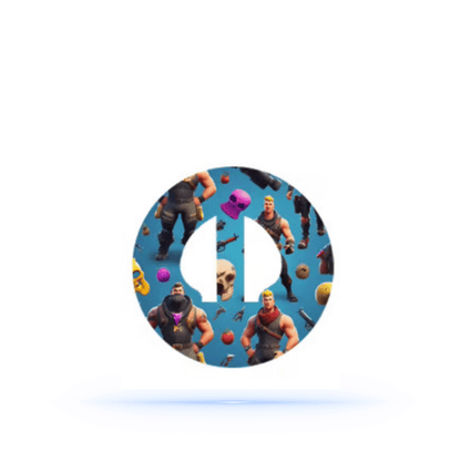 Medtronic Guardian 4 Fortnite CGM-sensor överpatch med actionfylld design