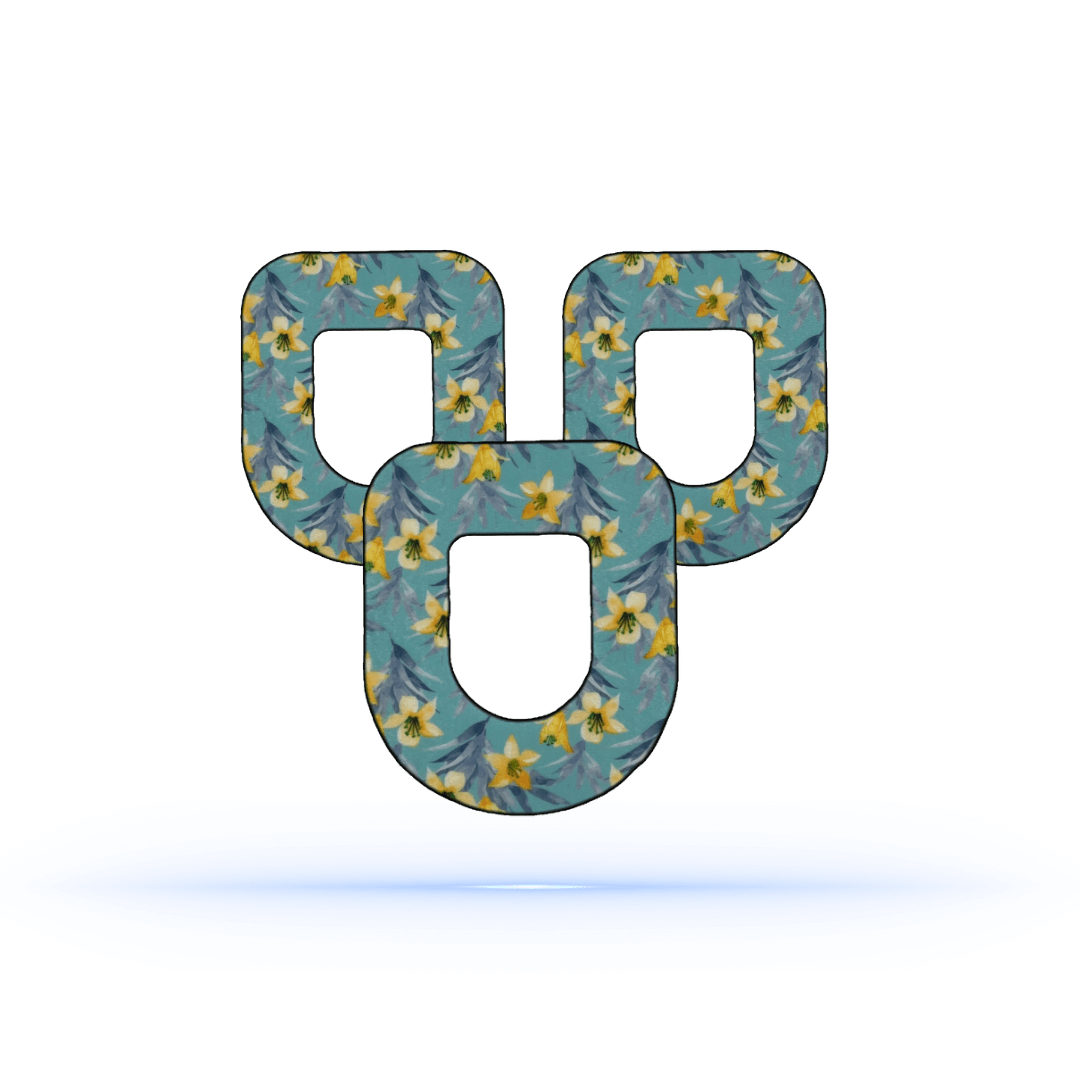 Omnipod Yellow Flower Overpatches.