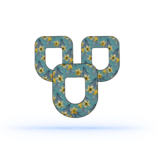 Diabeteshjalp Sensor plåster Yellow flower pump overpatches för Omnipod dash & 5