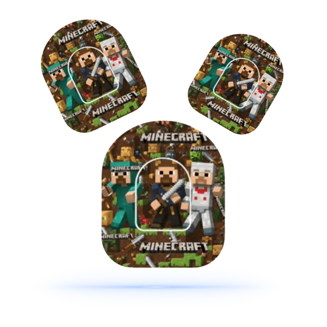 Minecraft Overpatches för Omnipod 5 & Dash Pump - ink pump sticker.