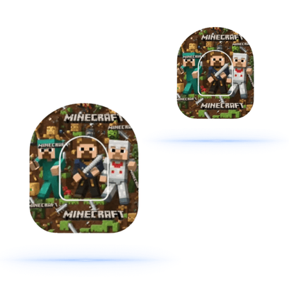 Minecraft Overpatches för Omnipod 5 & Dash Pump - ink pump sticker.