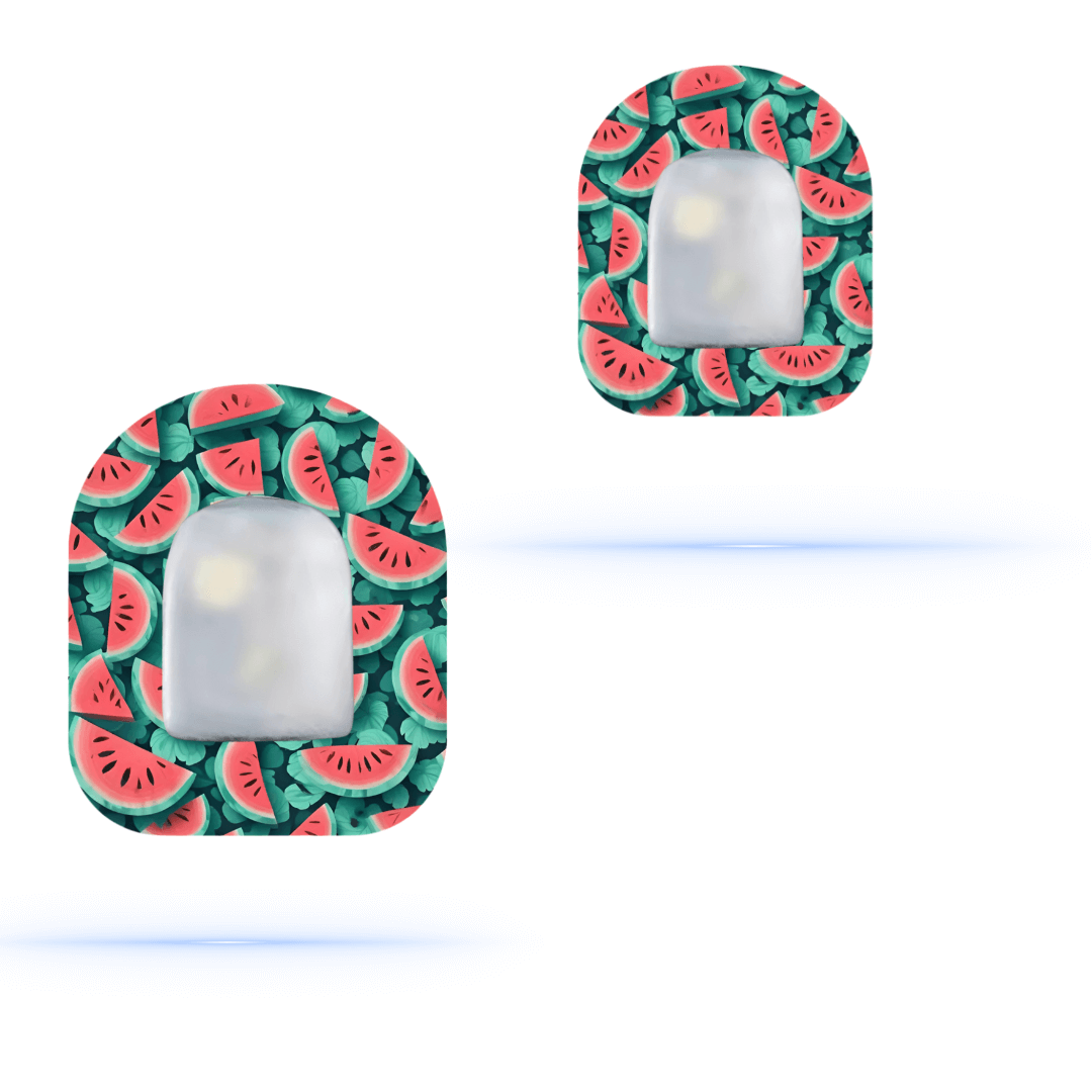 Omnipod Watermelon Universal pump overpatches.