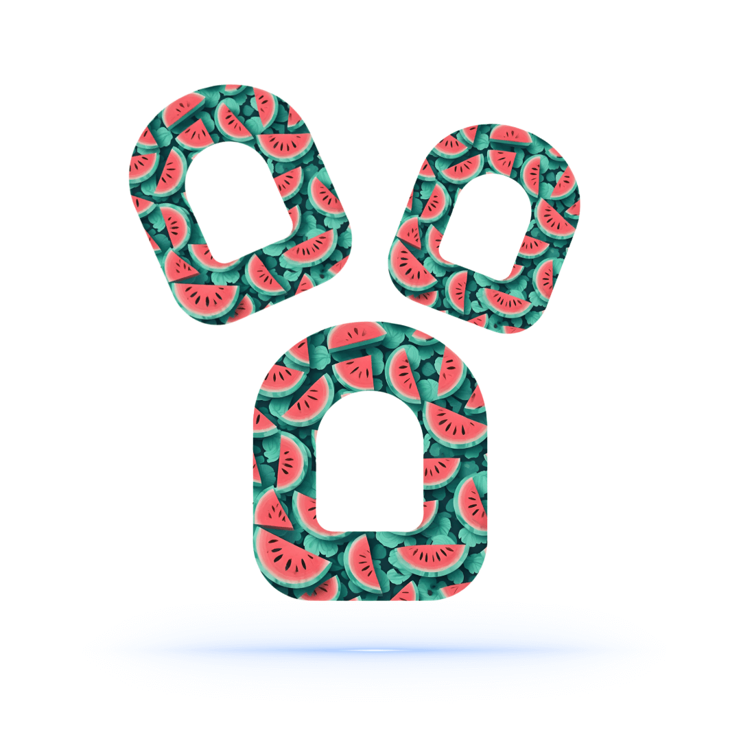 Omnipod Watermelon Universal pump overpatches.