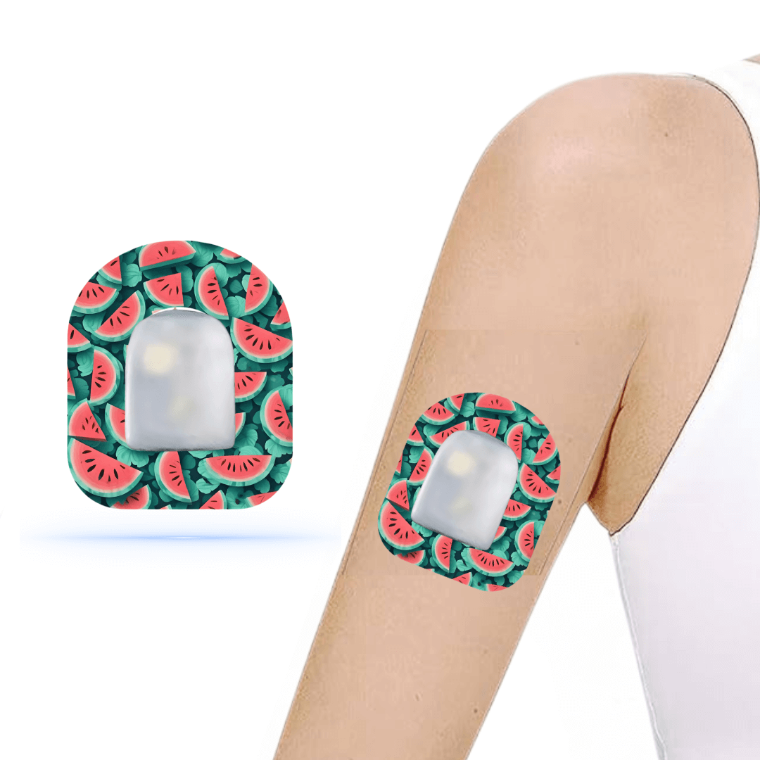 Omnipod Watermelon Universal pump overpatches.
