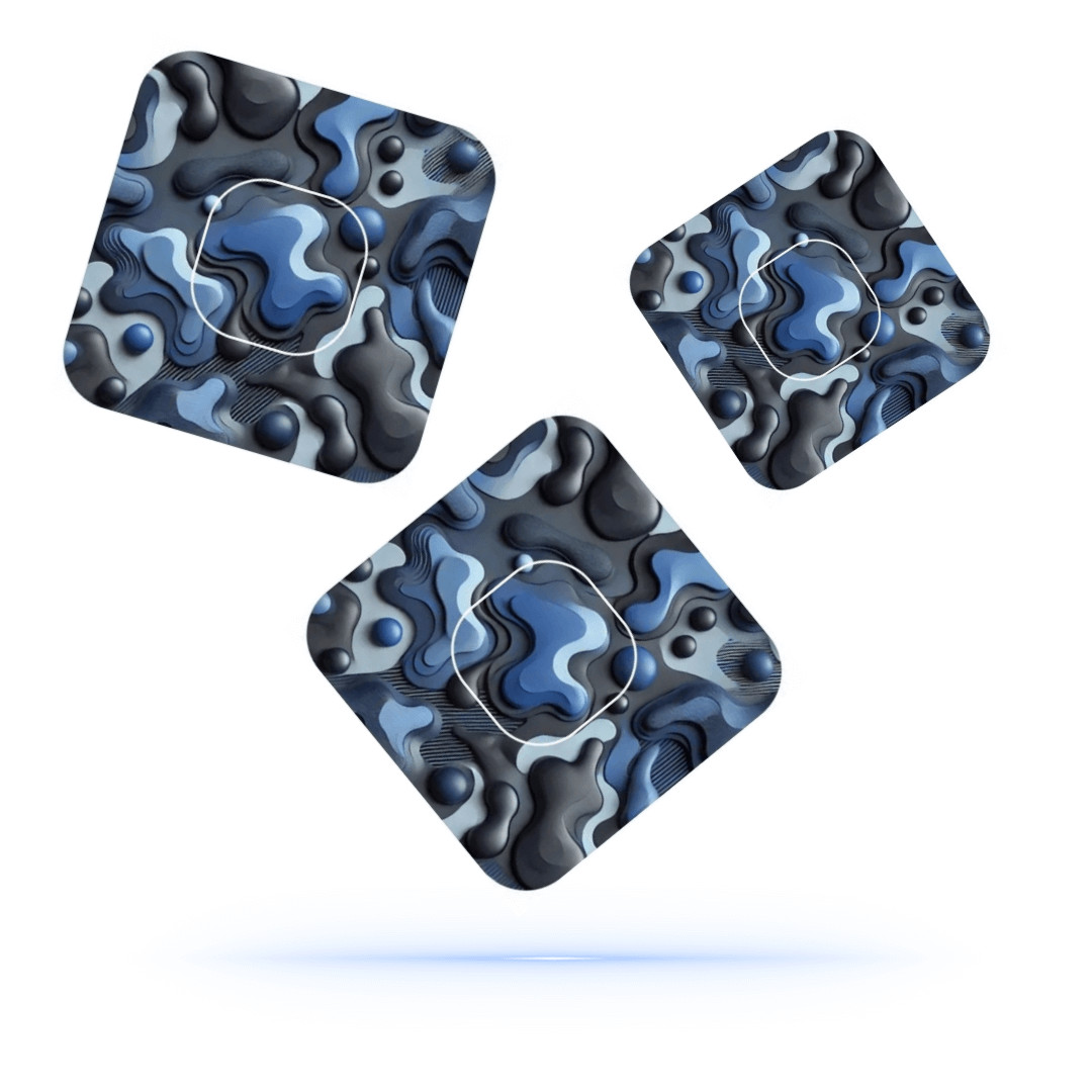 Simplera Sync overpatches Camouflage Army Blue inkl. Sensor Sticker.