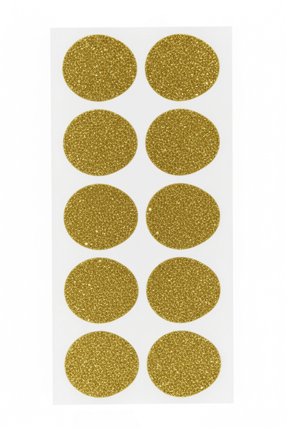 Guldfärgade glitter stickers G7 premium