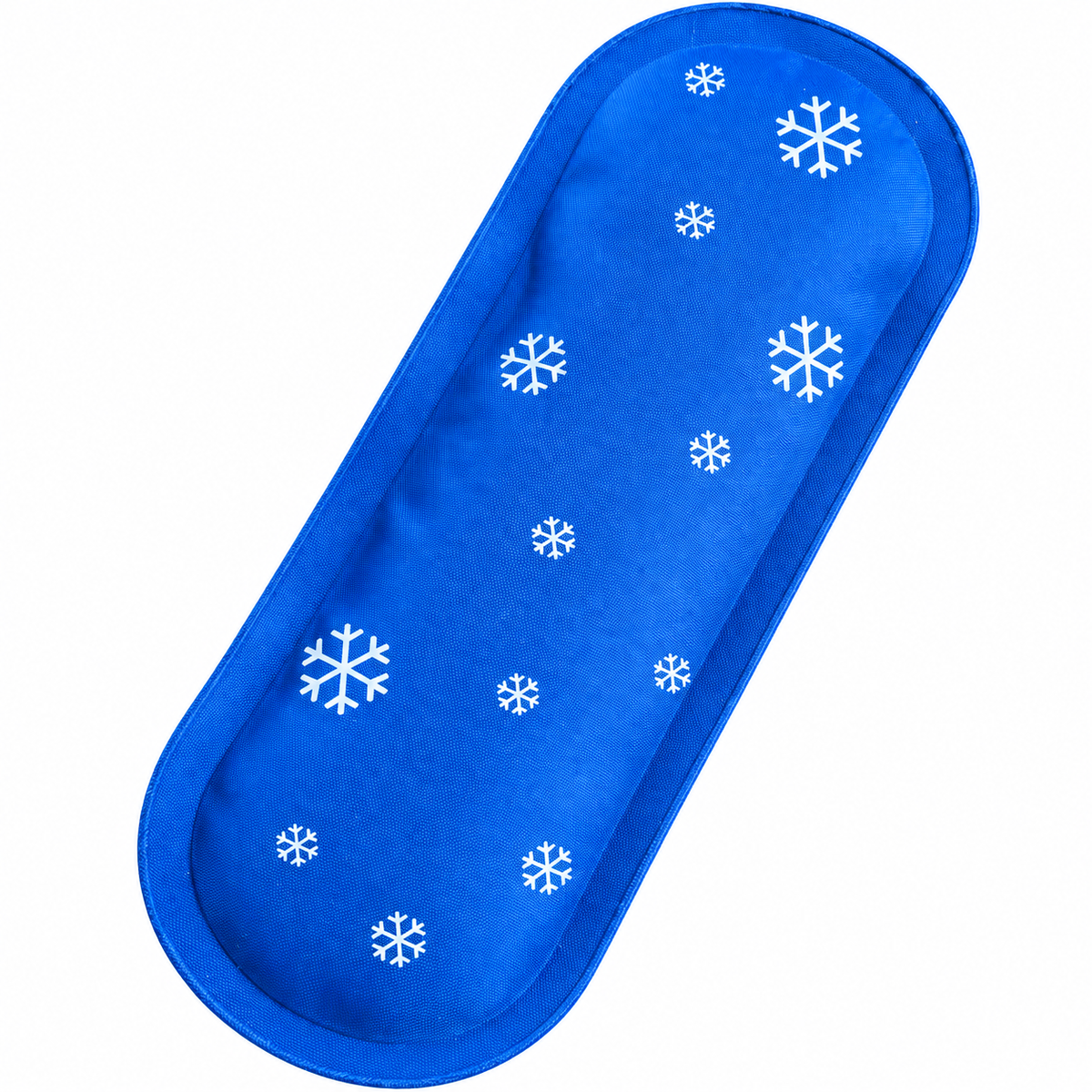 återanvändbar kylgel Small 74 gram, blå kylpåse med vita snöflingor för isolerad kylväska