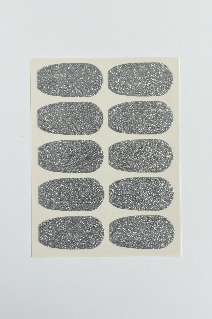 Glitterstickers Dexcom G6 - Grå skimrande stickers för sensor