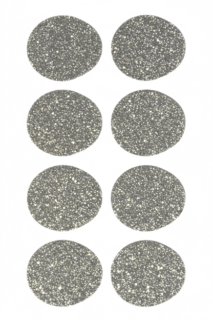 Silverfärgade glitter stickers G7 enhanced
